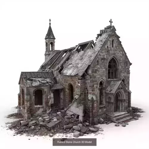 Ruined Urban And Sacred Architecture 3D Model Collection 3D Model Pack 4