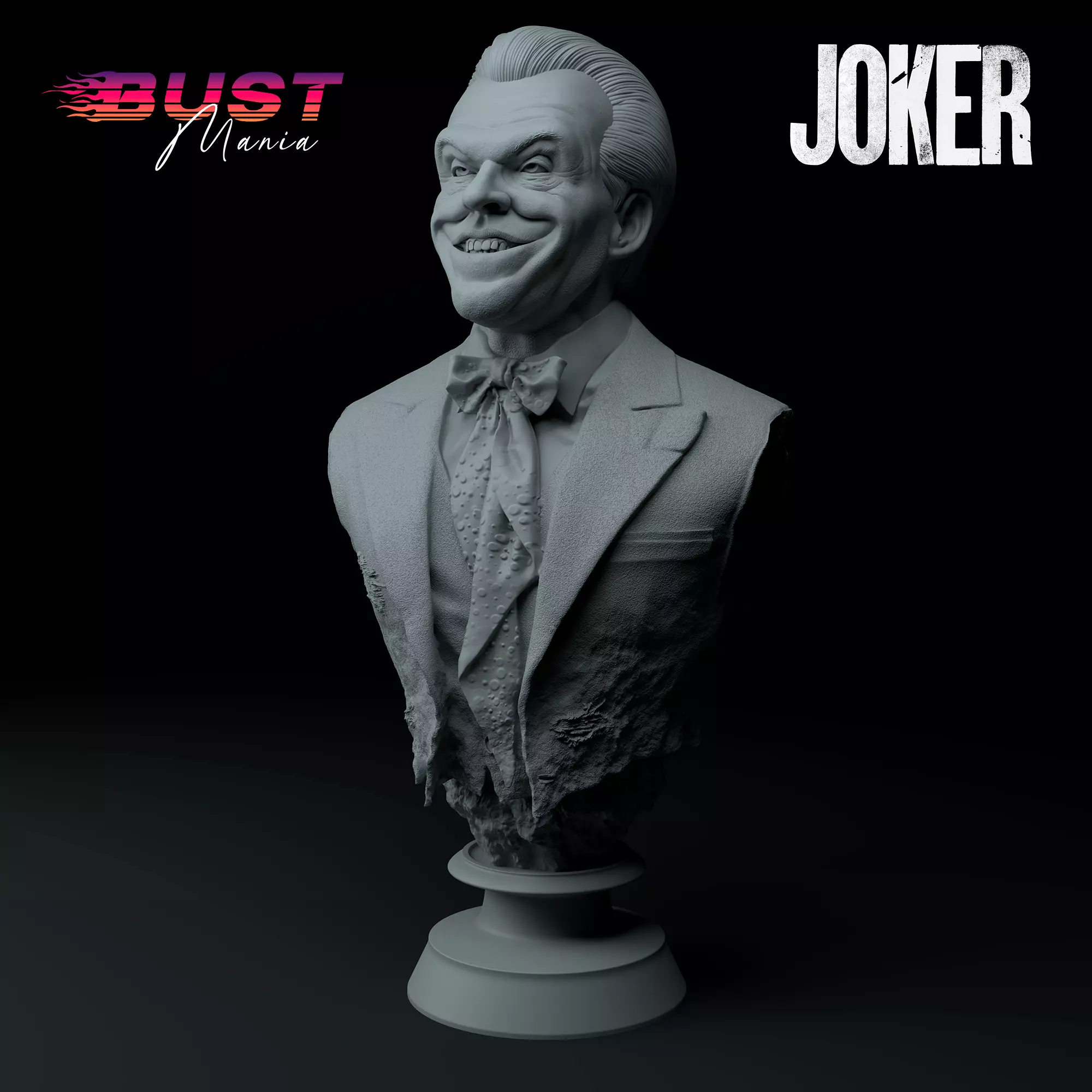 Jack Nicholson - Joker Premium 3D Bust STL 3D print model