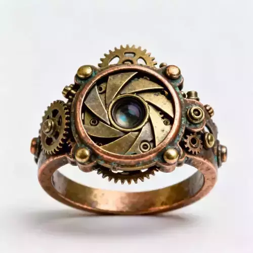Clockwork Aperture Gadget Ring 3D Model