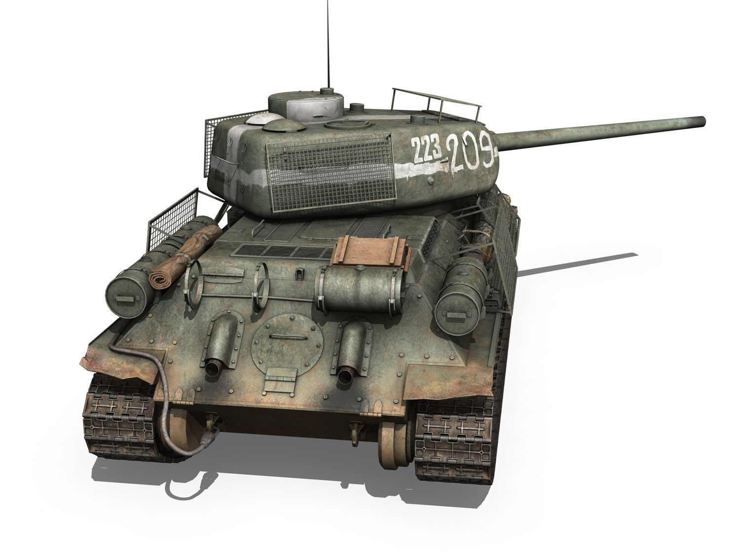 T-34 85 - Soviet medium tank - 223 3D model_5