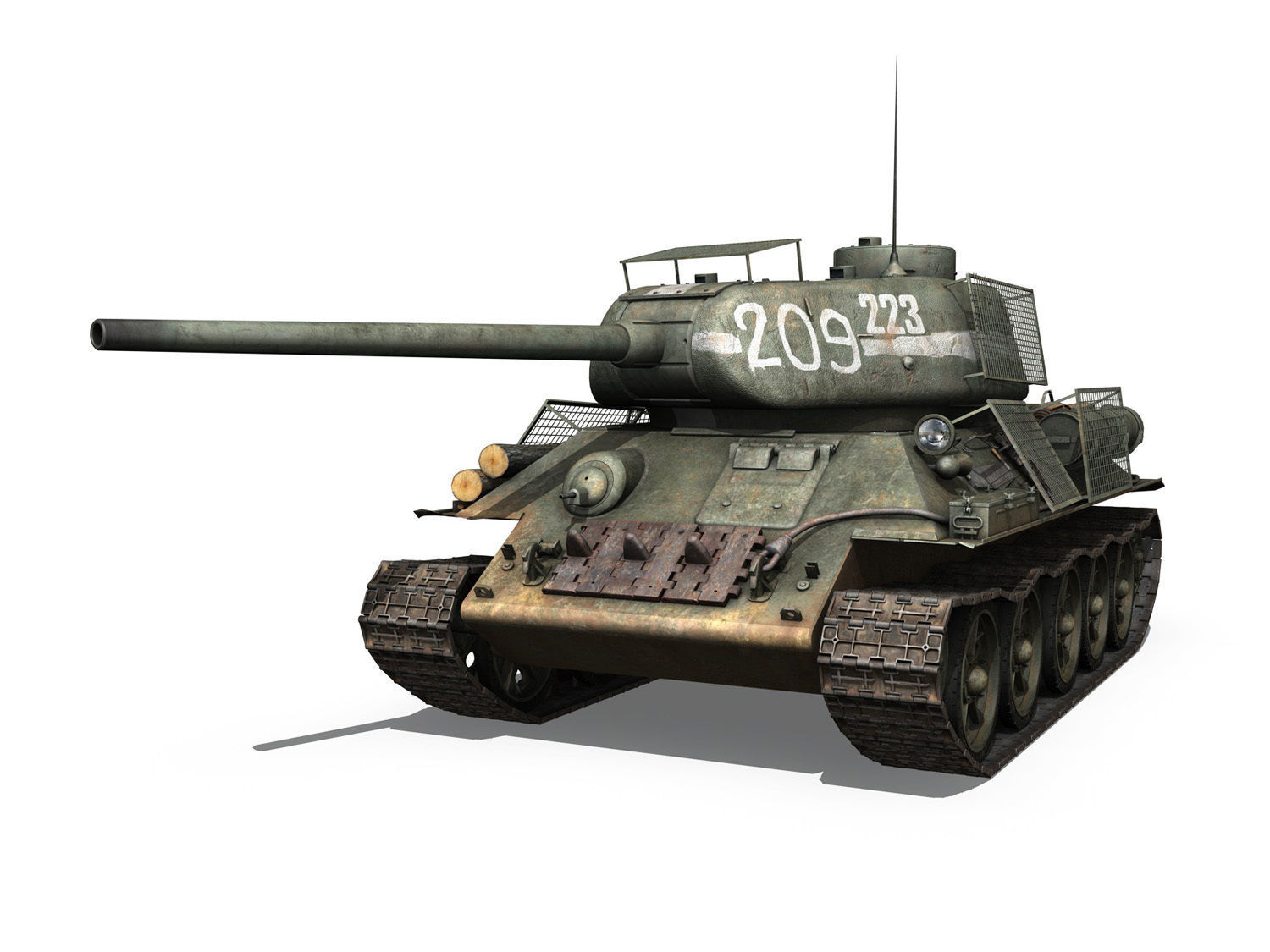 T-34 85 - Soviet medium tank - 223 3D model_1