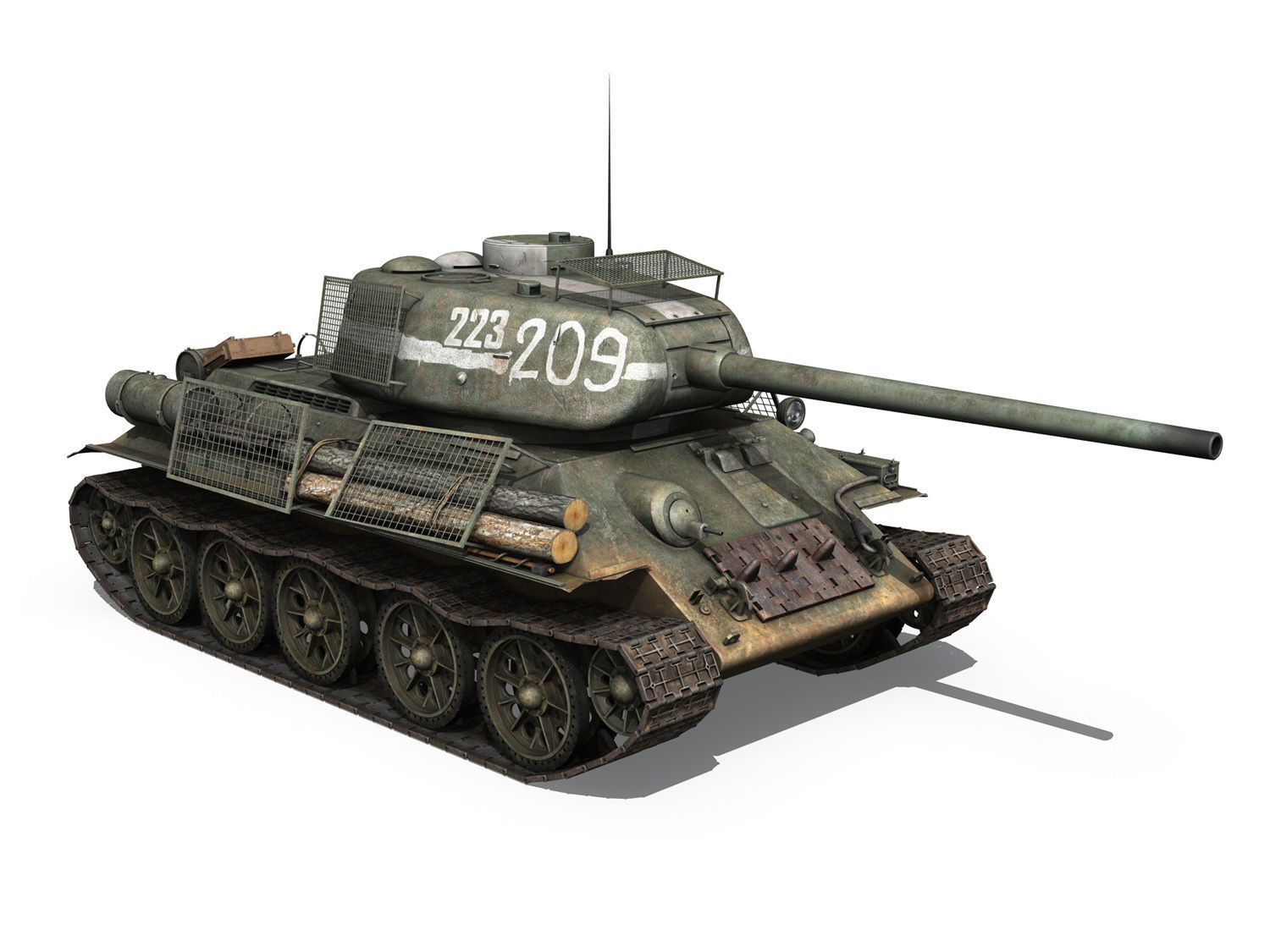 T-34 85 - Soviet medium tank - 223 3D model_8