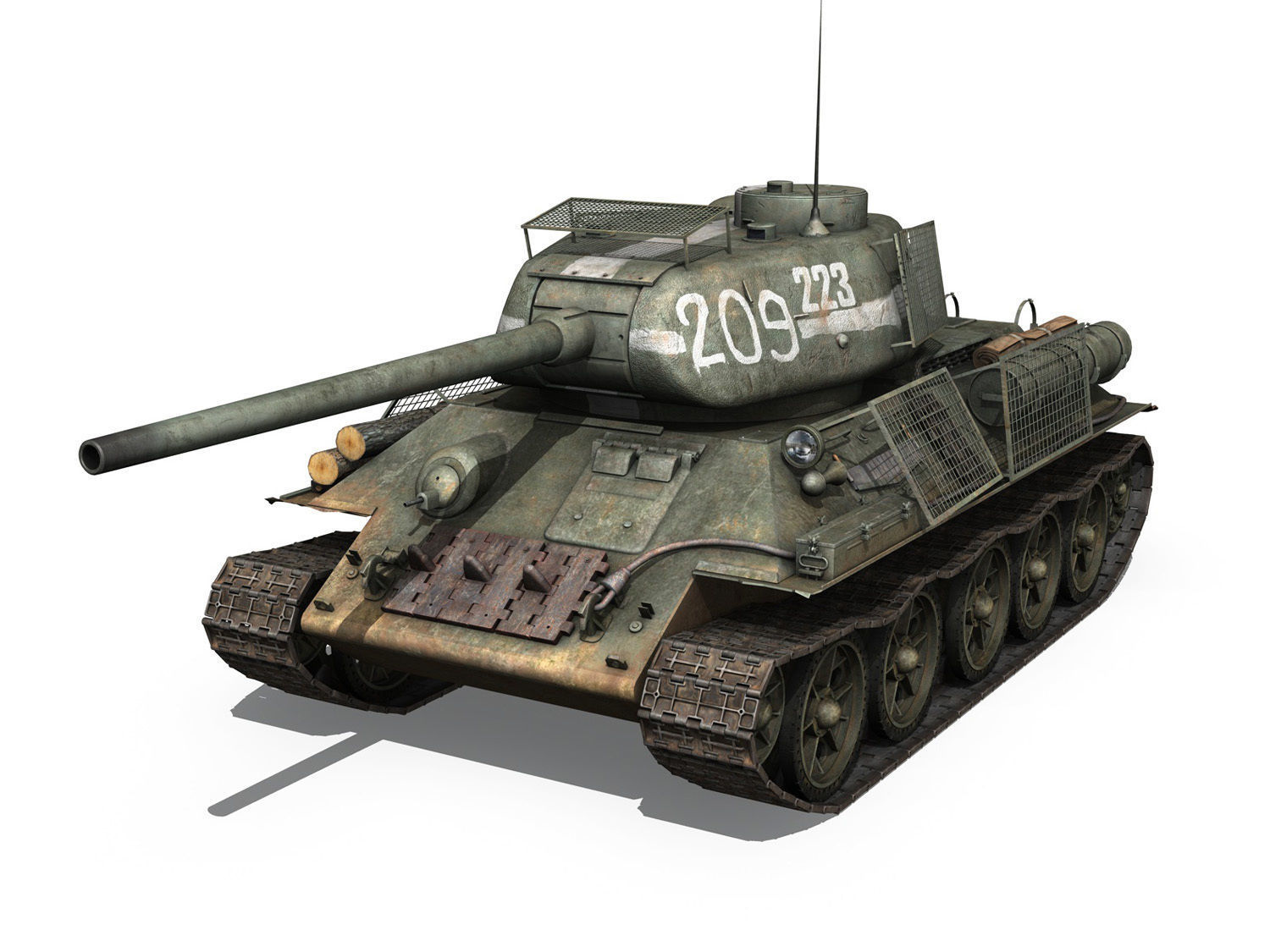 T-34 85 - Soviet medium tank - 223 3D model_2