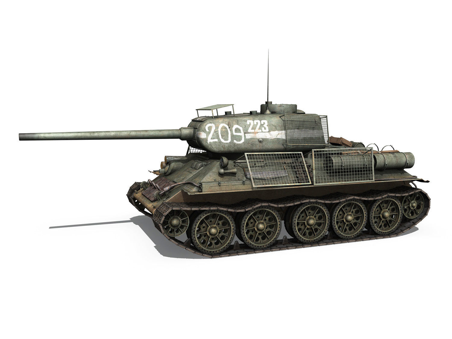 T-34 85 - Soviet medium tank - 223 3D model_3