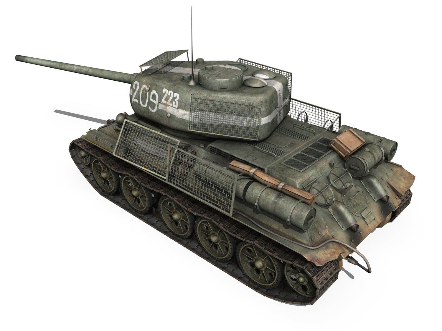 T-34 85 - Soviet medium tank - 223 3D model_4