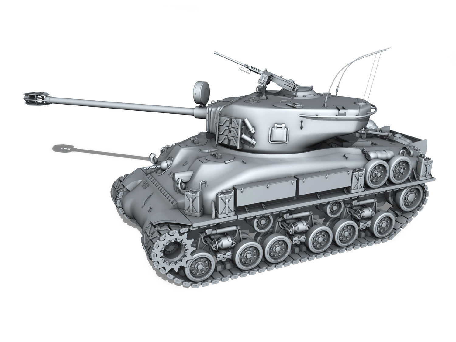M51 Israel Super Sherman - 1 3D model_10