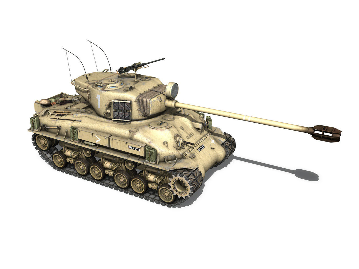 M51 Israel Super Sherman - 1 3D model_1