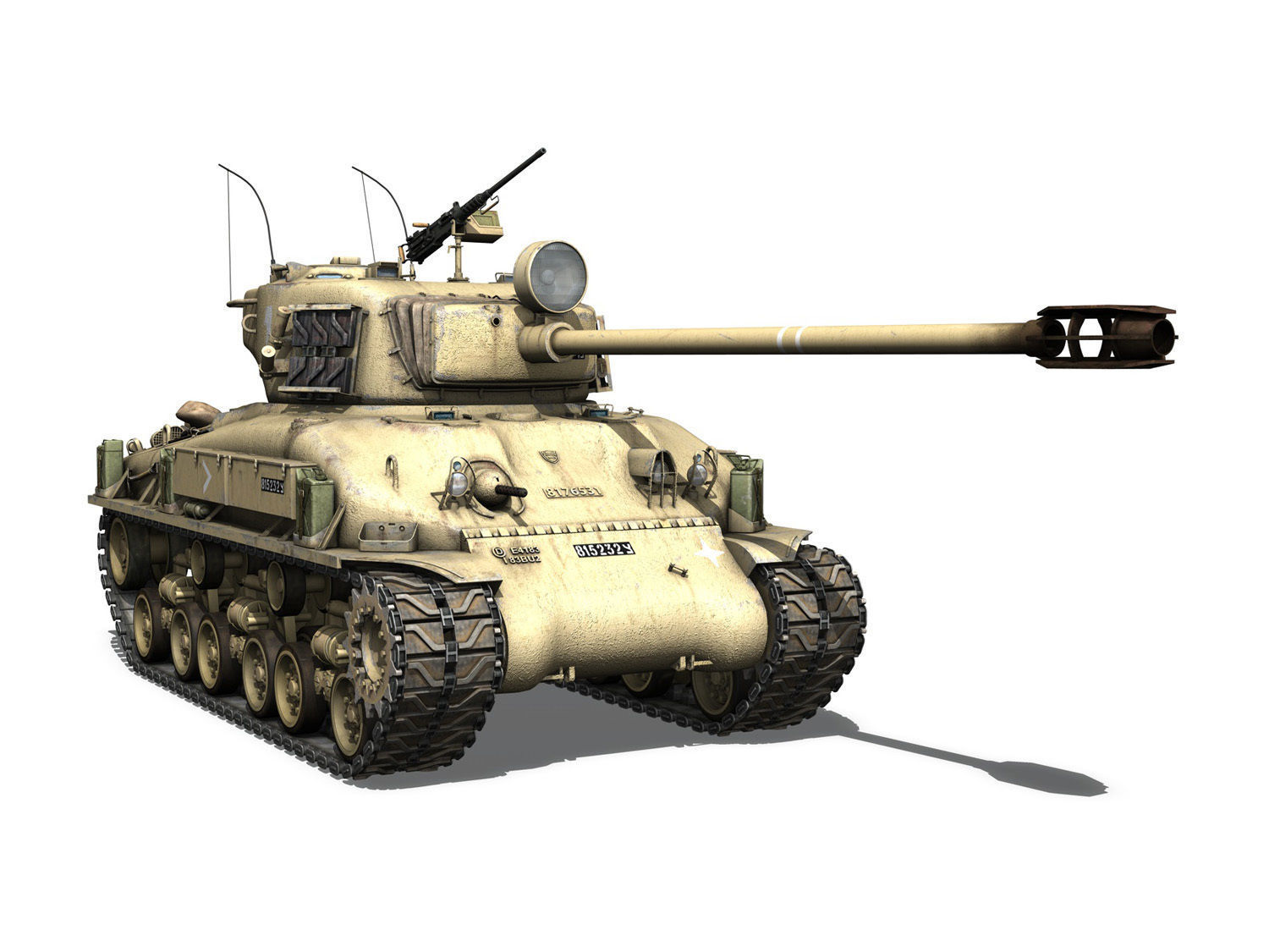 M51 Israel Super Sherman - 1 3D model_7