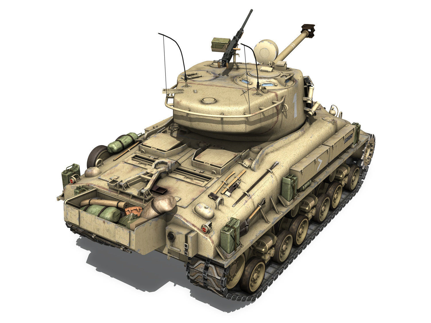 M51 Israel Super Sherman - 1 3D model_5