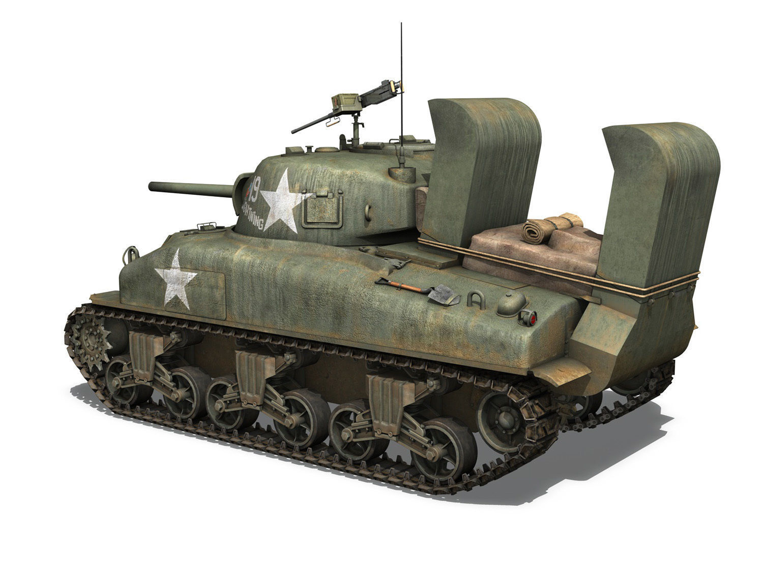 M4A1 Sherman - Lightning 3D model_4