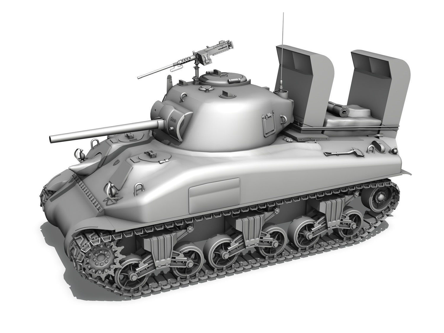 M4A1 Sherman - Lightning 3D model_10