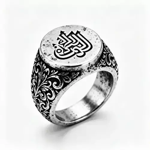 Antique Silver Seal Ring 3D Model