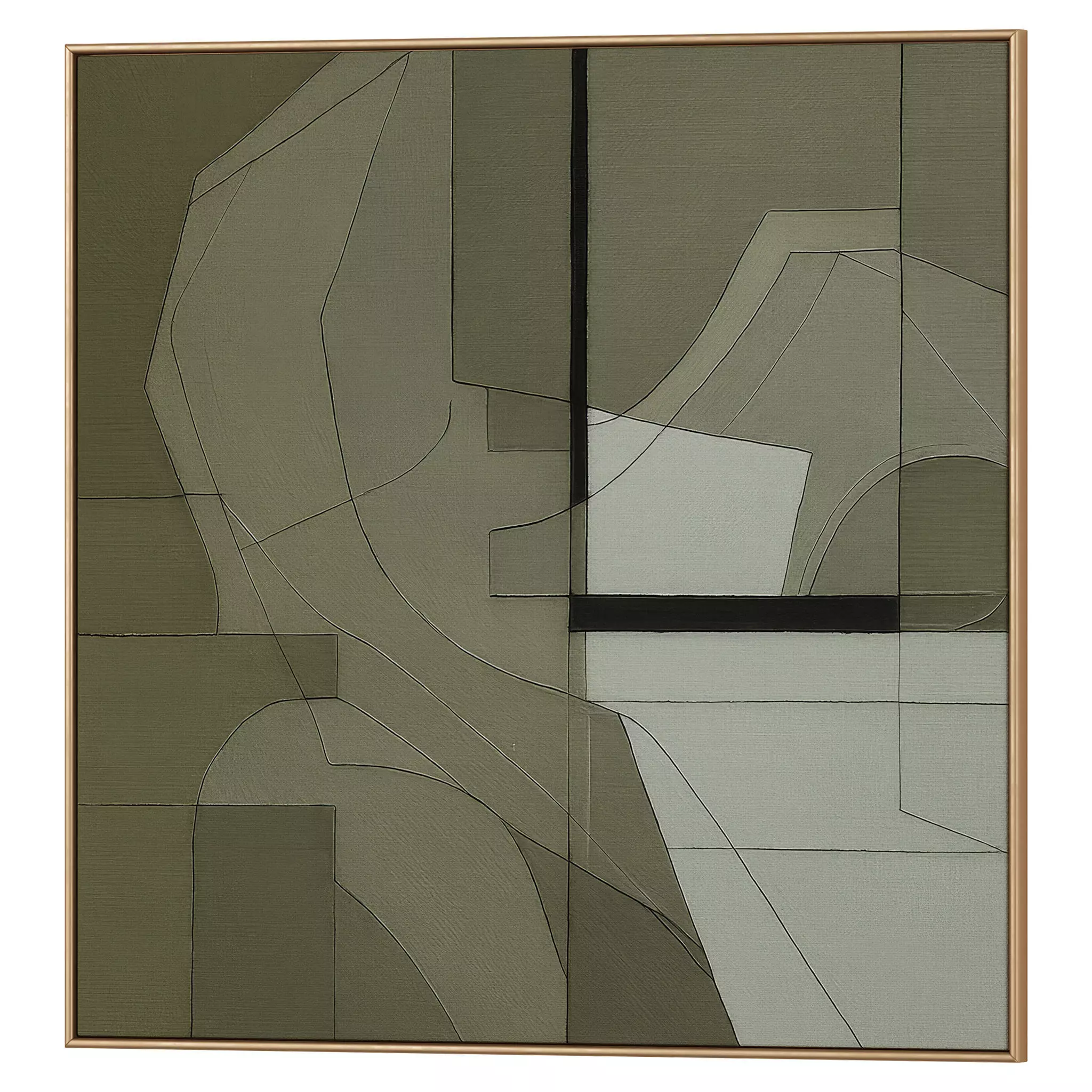 Set of 3 Abstract Paintings in Frames 3D model