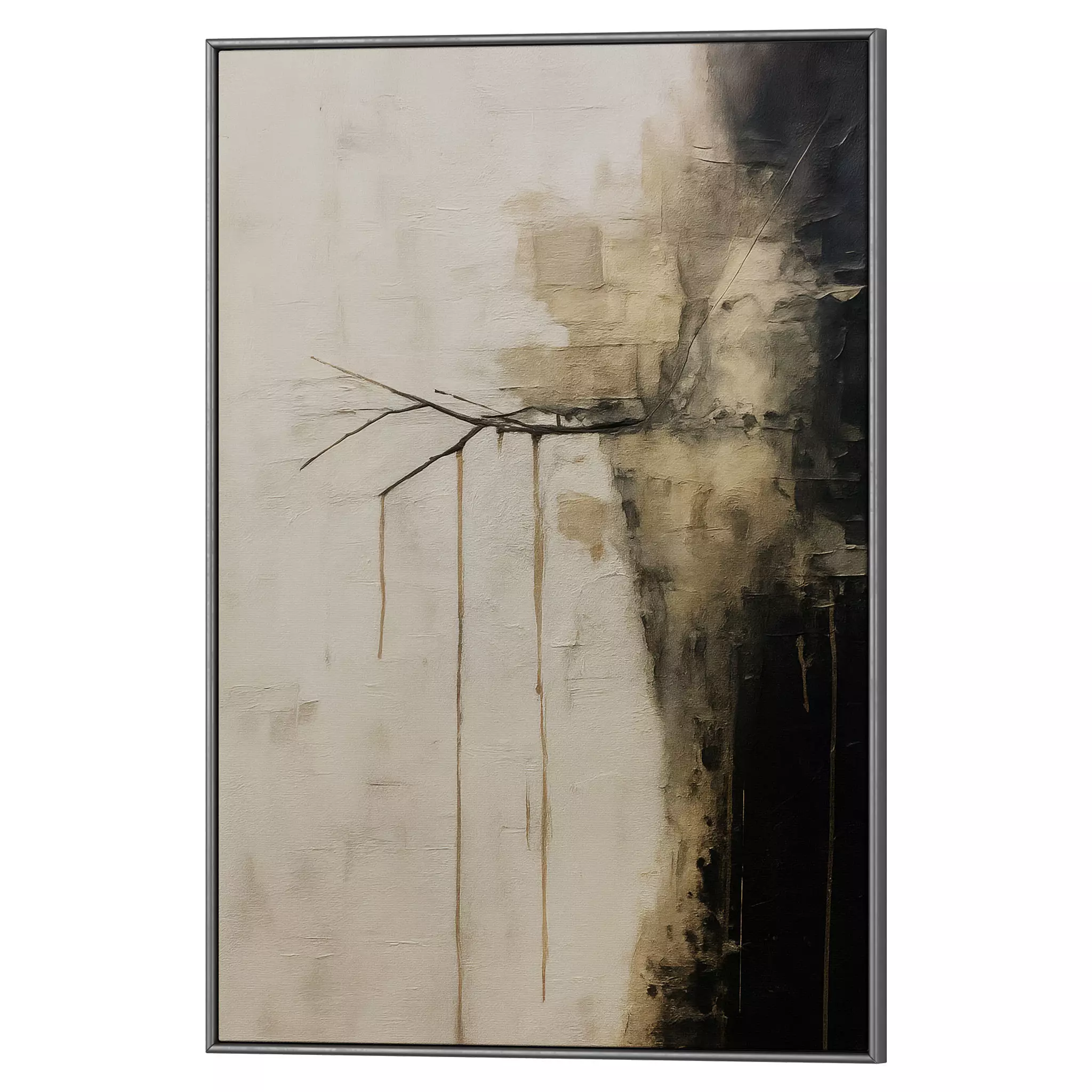 Set of 3 Abstract Paintings in Frames 3D model
