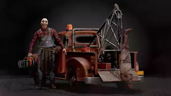 Maniac Towing Modular 5in1 Low-poly 3D model 7
