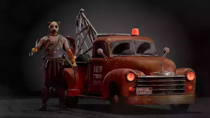 Maniac Towing Modular 5in1 Low-poly 3D model 2