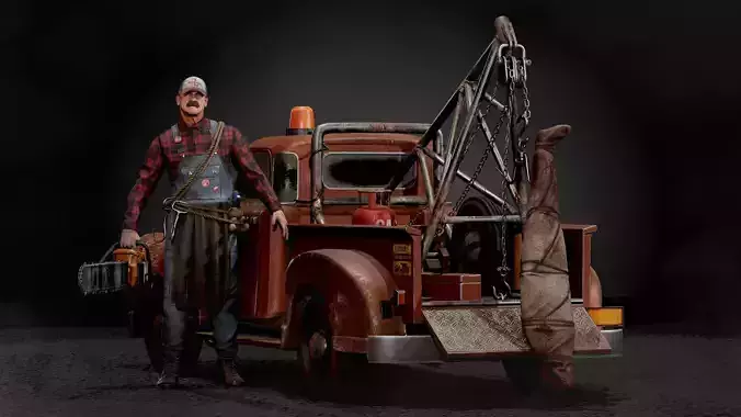 Maniac Towing Modular 5in1 Low-poly 3D model 4