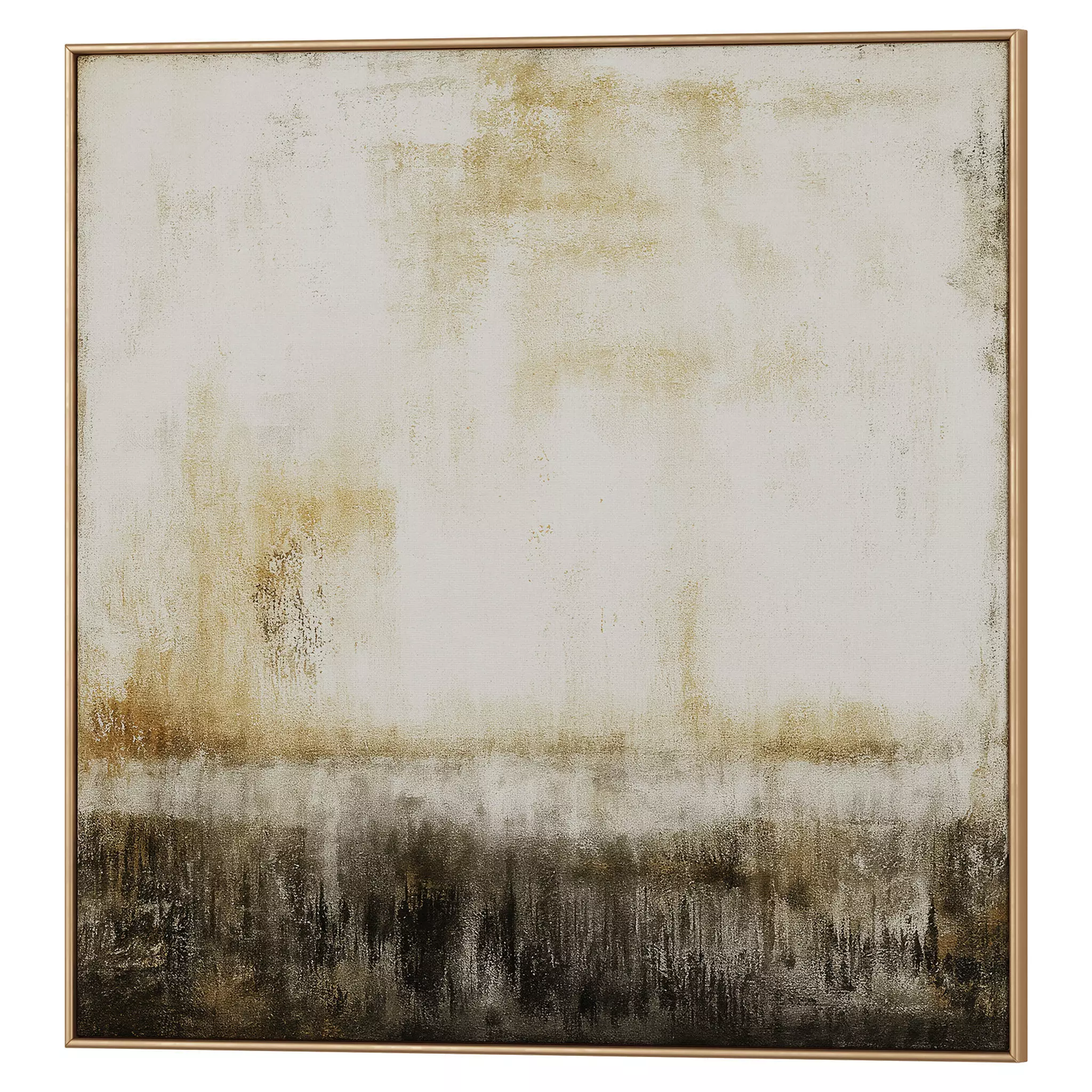 Set of 3 Abstract Paintings in Frames 3D model