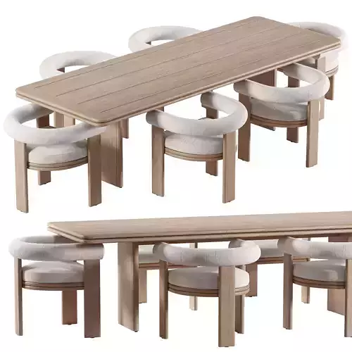 Collins Dining Chair and Table-Harbour