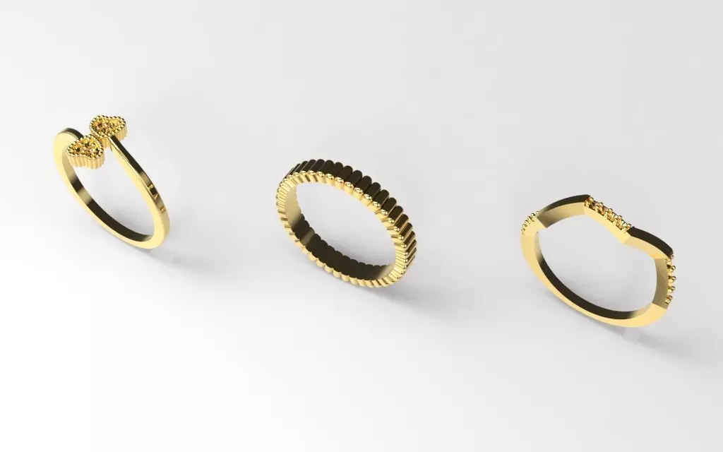 3 simple rings 3D print model