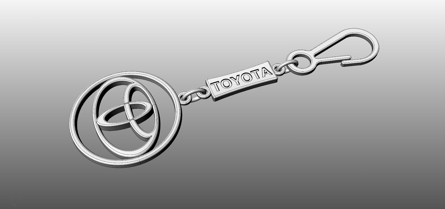 Pendant Toyota 3D print model_2