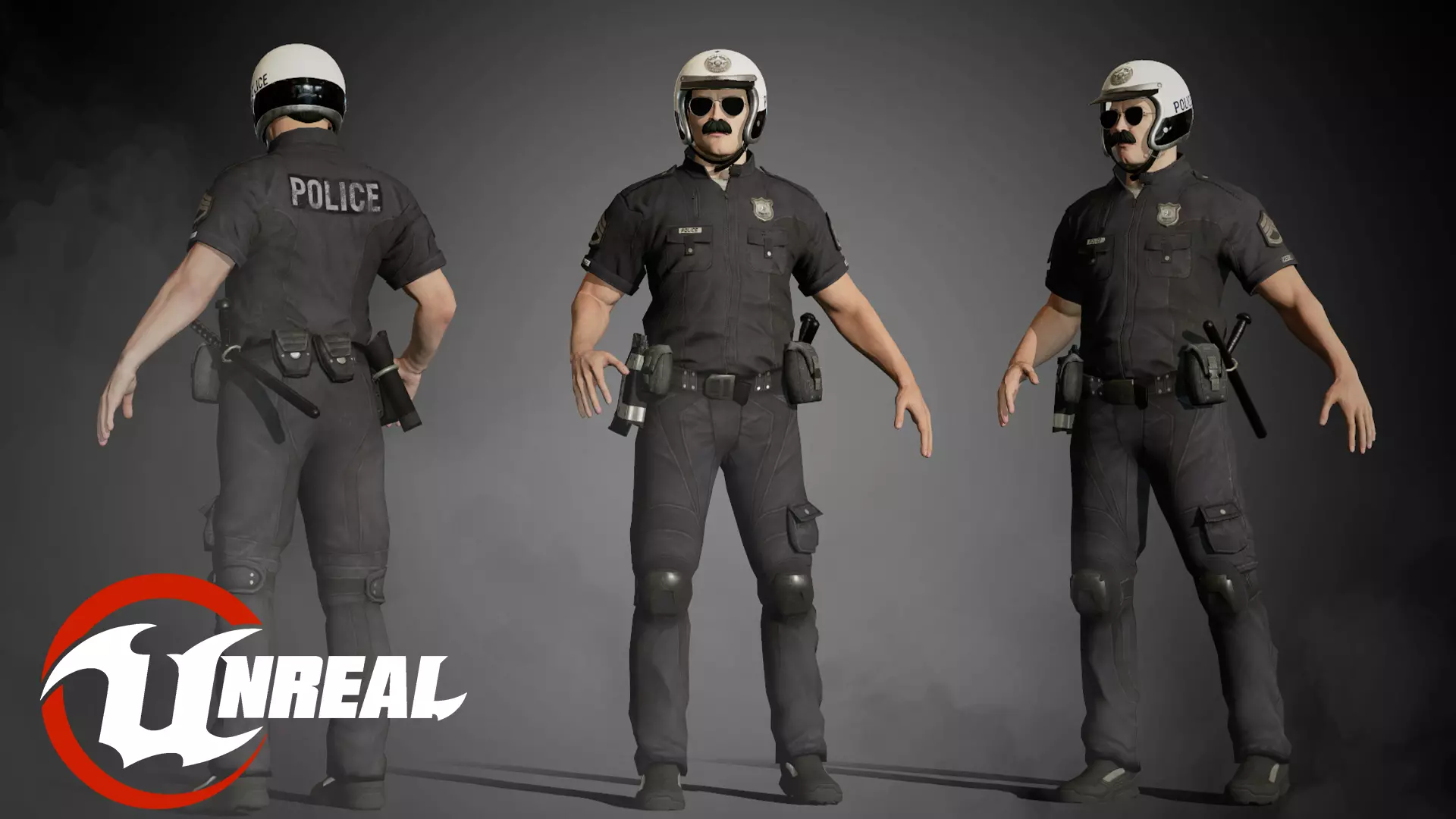 Policeman Police Officer Low-poly 3D model