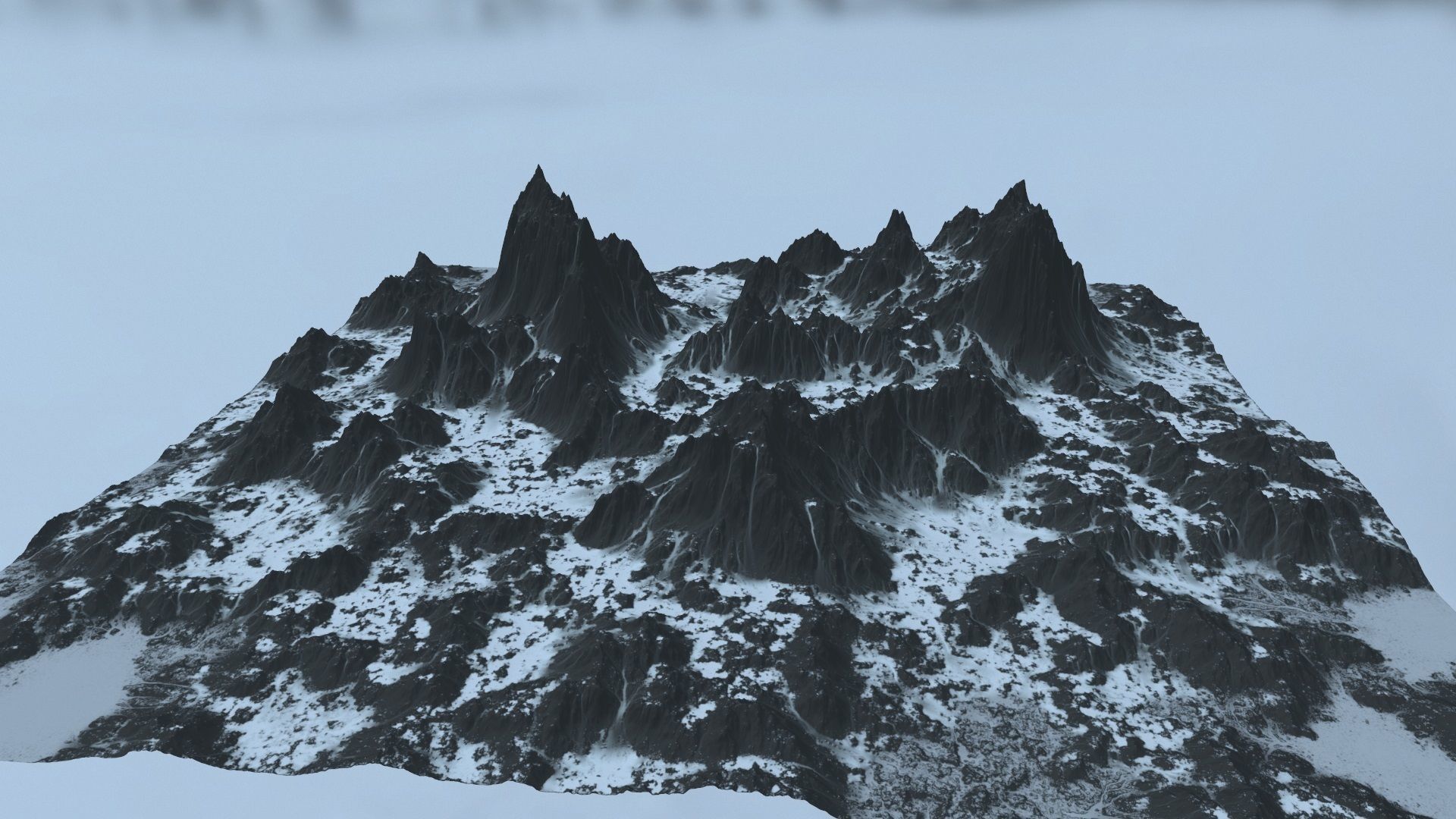 Snow Mountain Low-poly 3D model_12