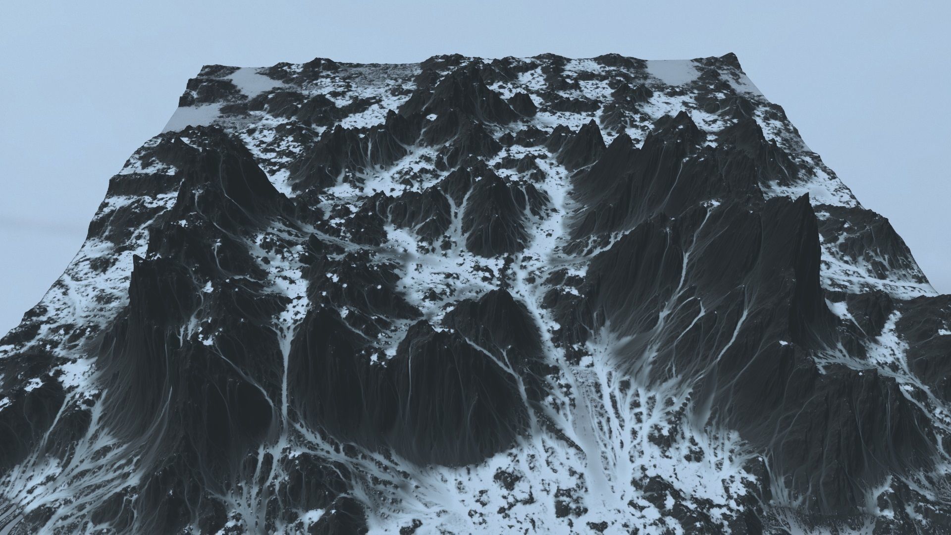 Snow Mountain Low-poly 3D model_13