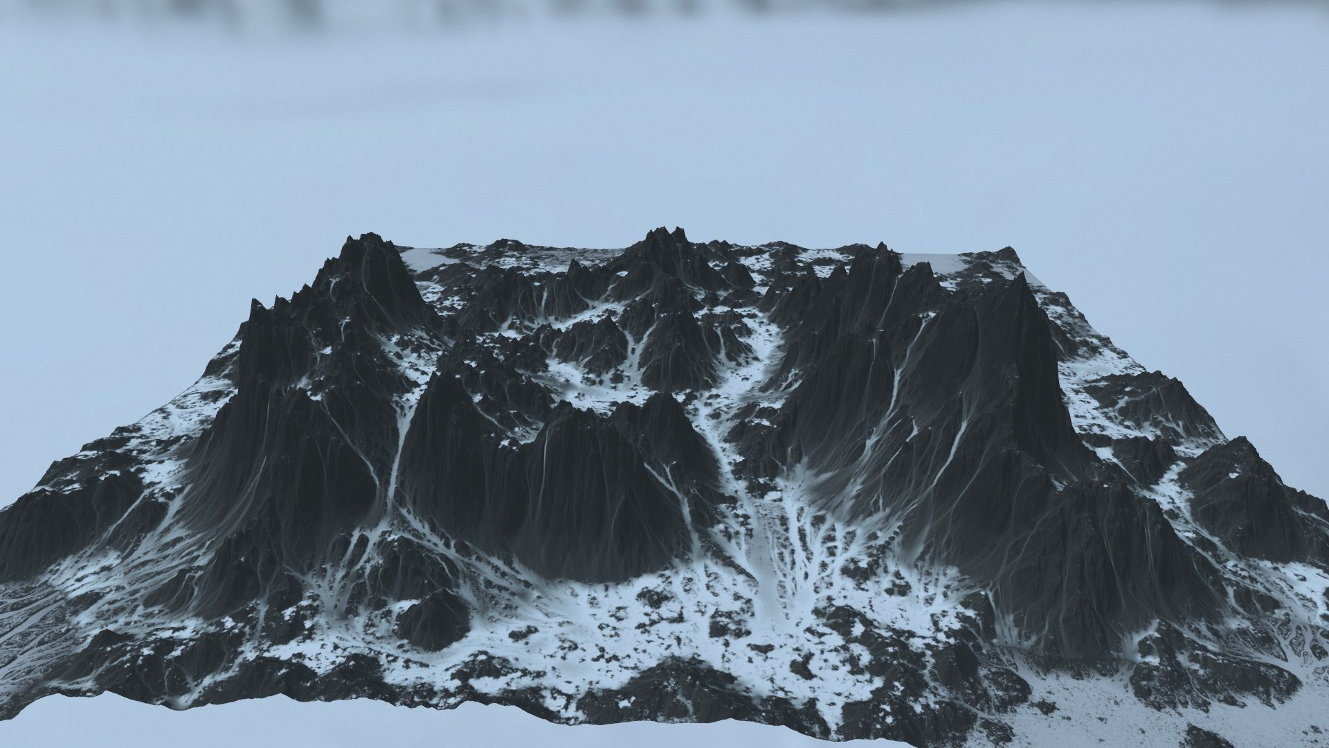 Snow Mountain Low-poly 3D model_11