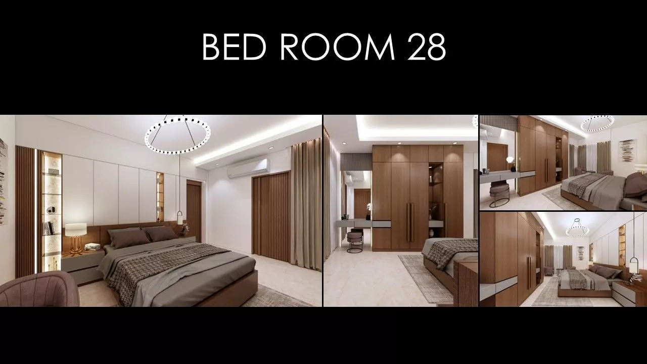 MORDERN BEDROOM 28 INTERIORS Low-poly 3D model
