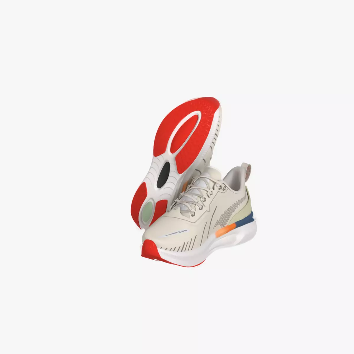 ONEMIX Running Shoes with Space Foam Cushioning Low-poly 3D model
