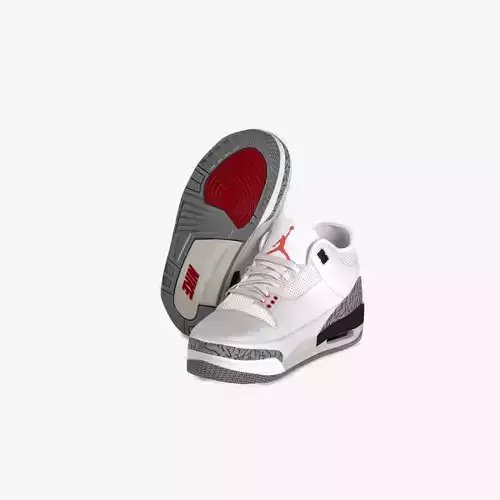 Nike Air Jordan 3 Retro JTH Super Bowl AV6683-160 Low-poly 3D model