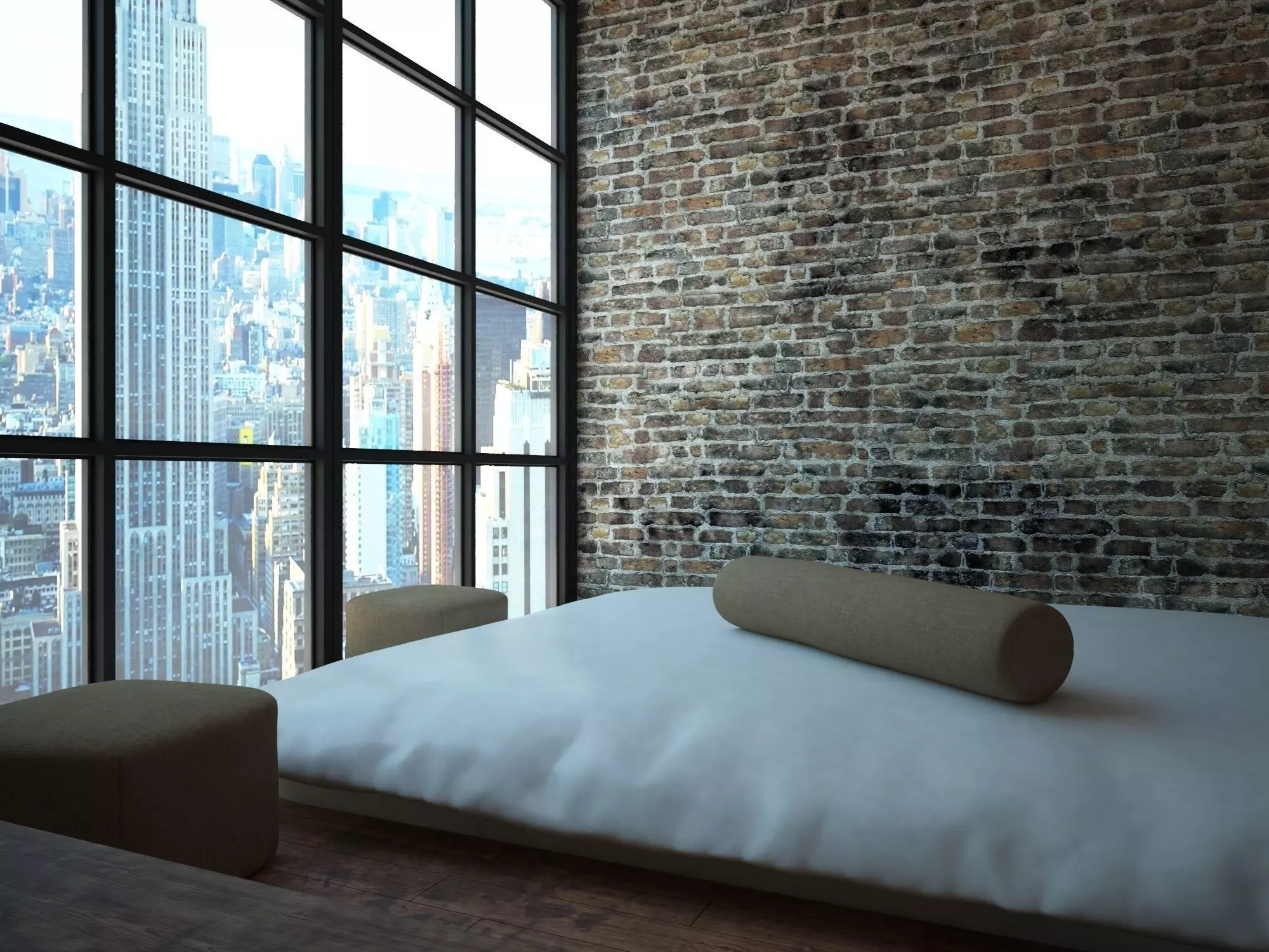 Industrial Bedroom 3D model_0