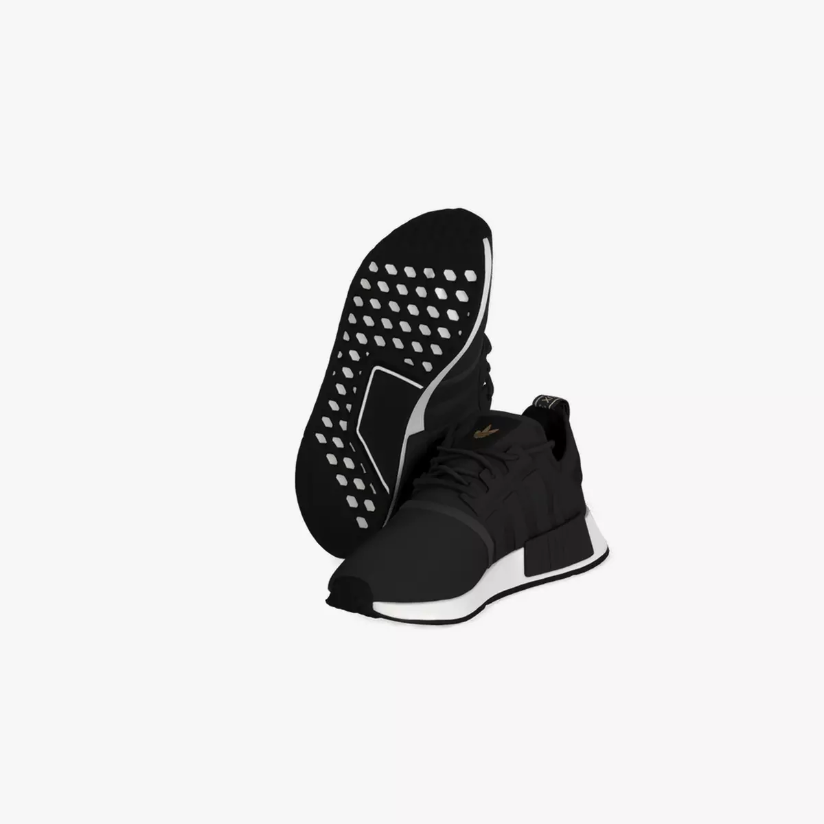 ADIDAS NMD R1 Refined J Black White H02333 Low-poly 3D model