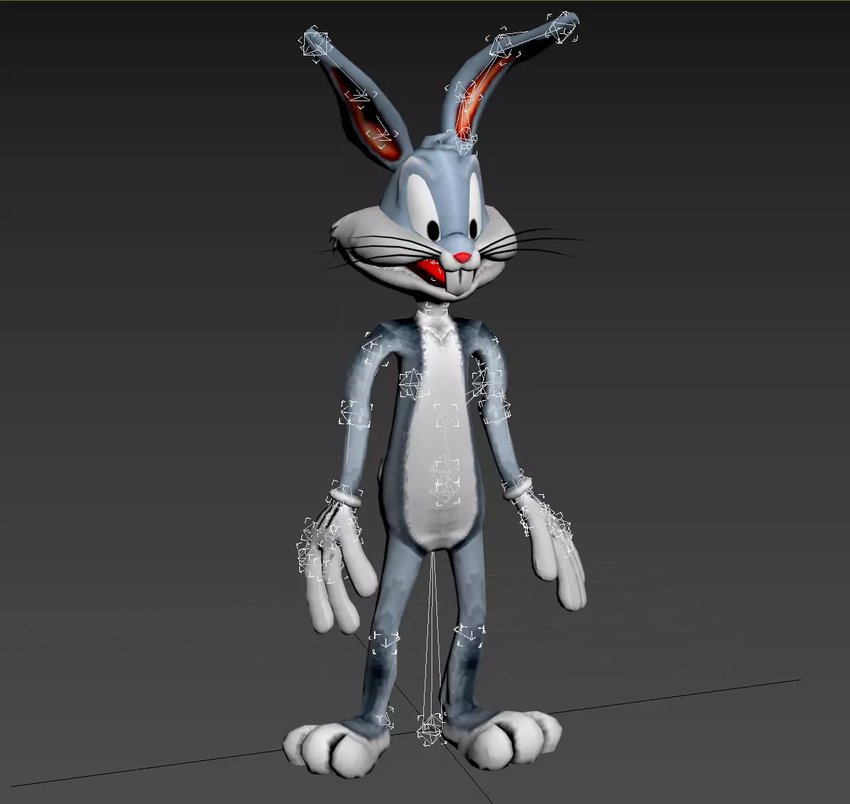 A dancing rabbit with a skeleton Free low-poly 3D model
