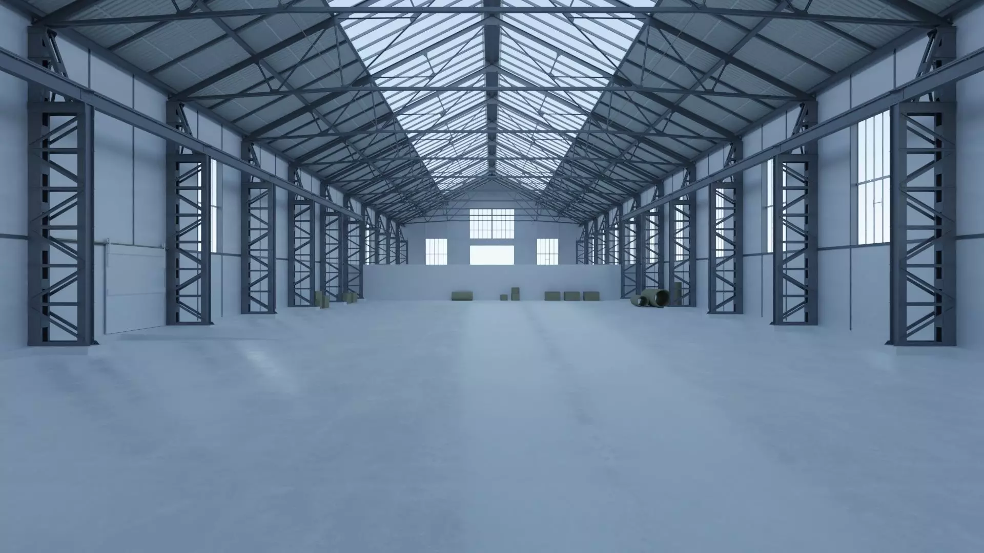 Old Warehouse Low-poly 3D model