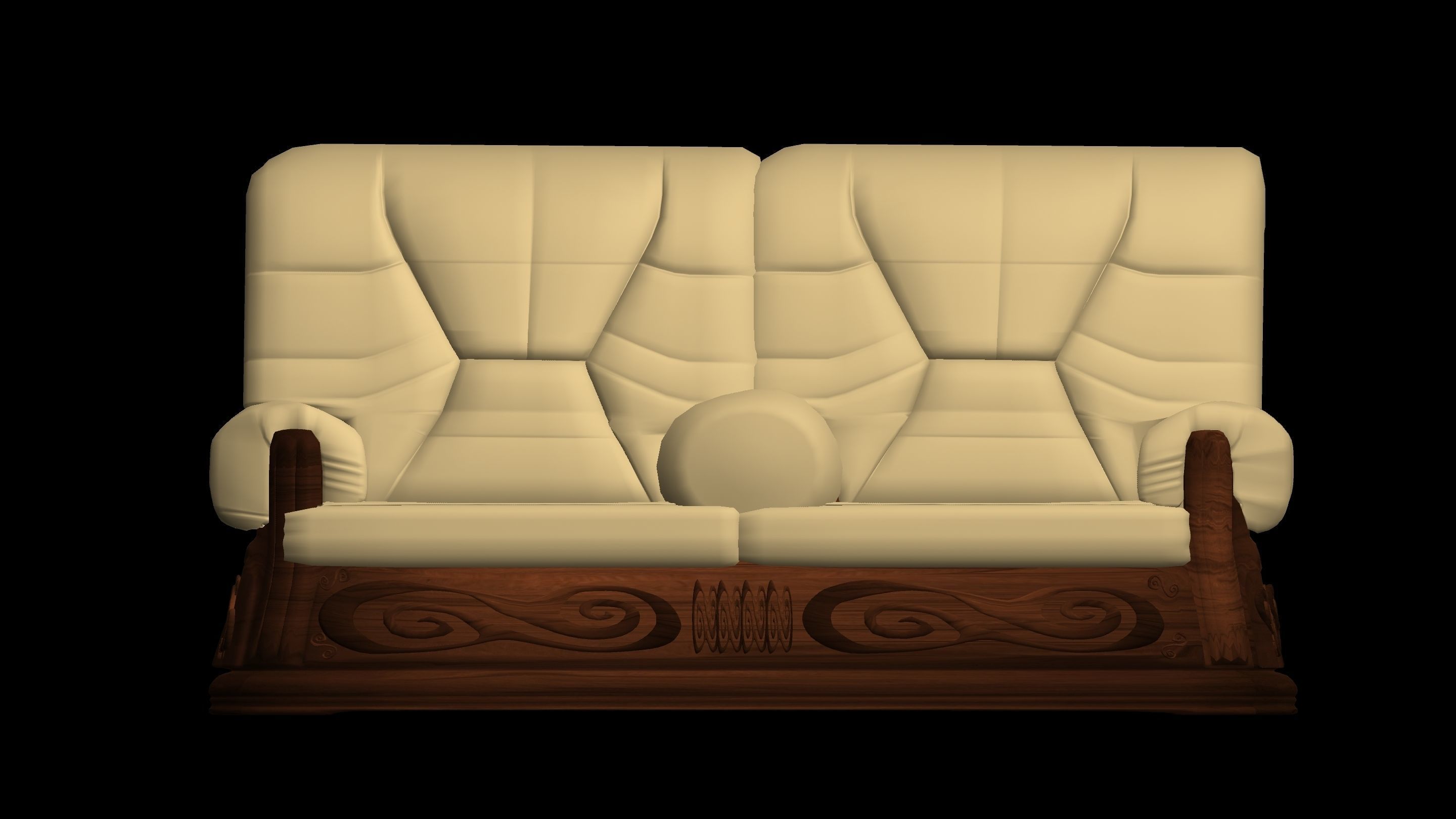 couch leather 3D model_4