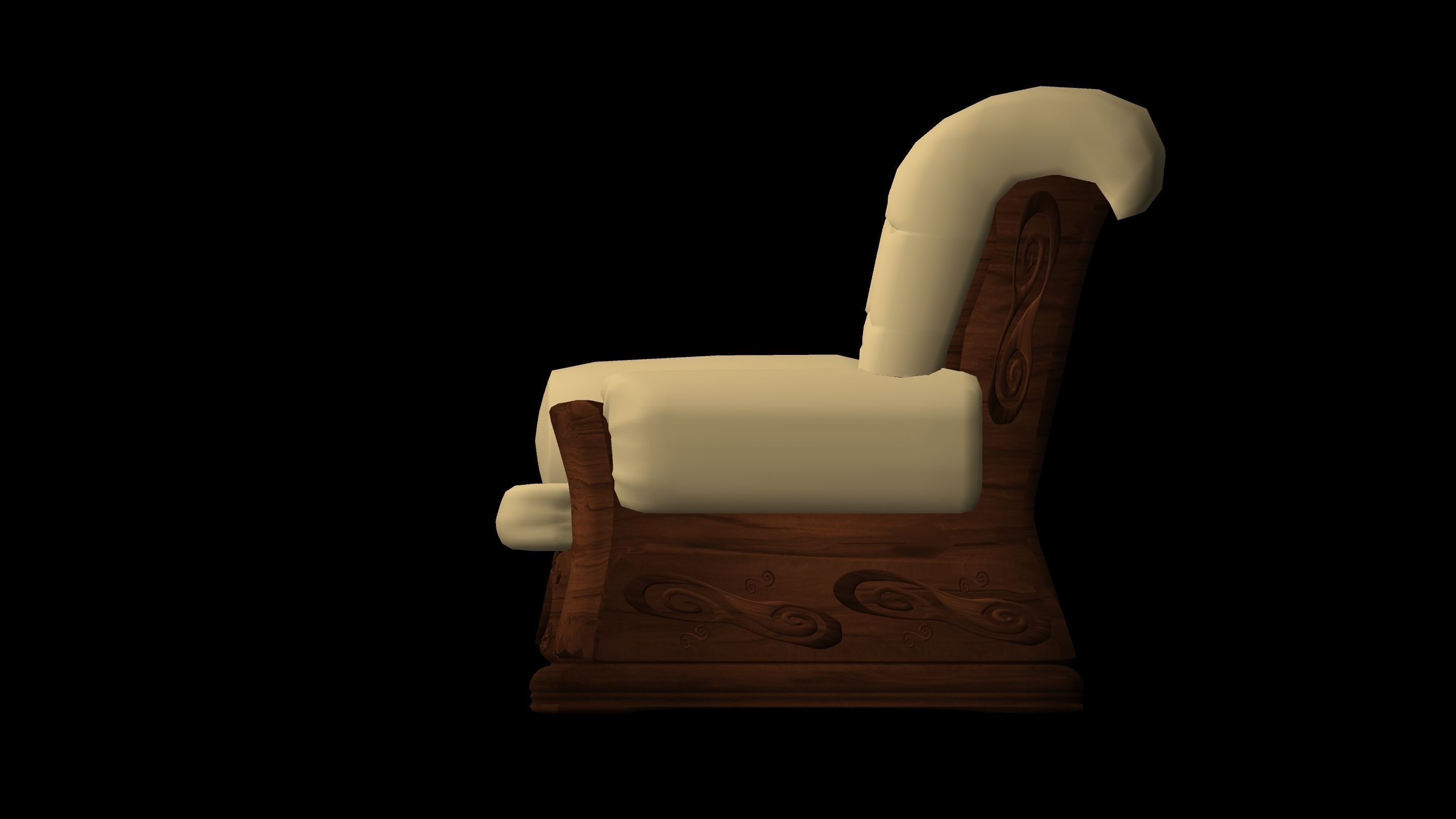 couch leather 3D model_1