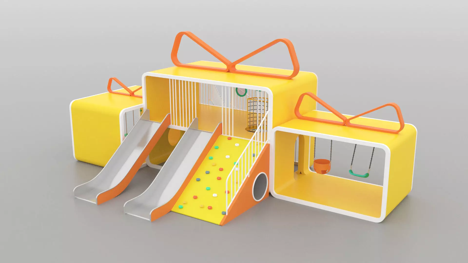 Gift Themed Amusement Equipment Combination 3D model