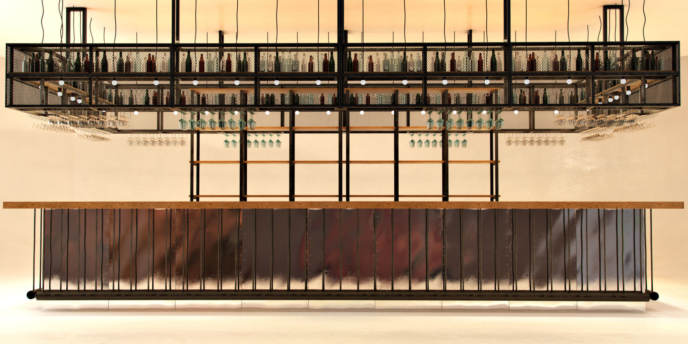 Bar type Island 3D model_5
