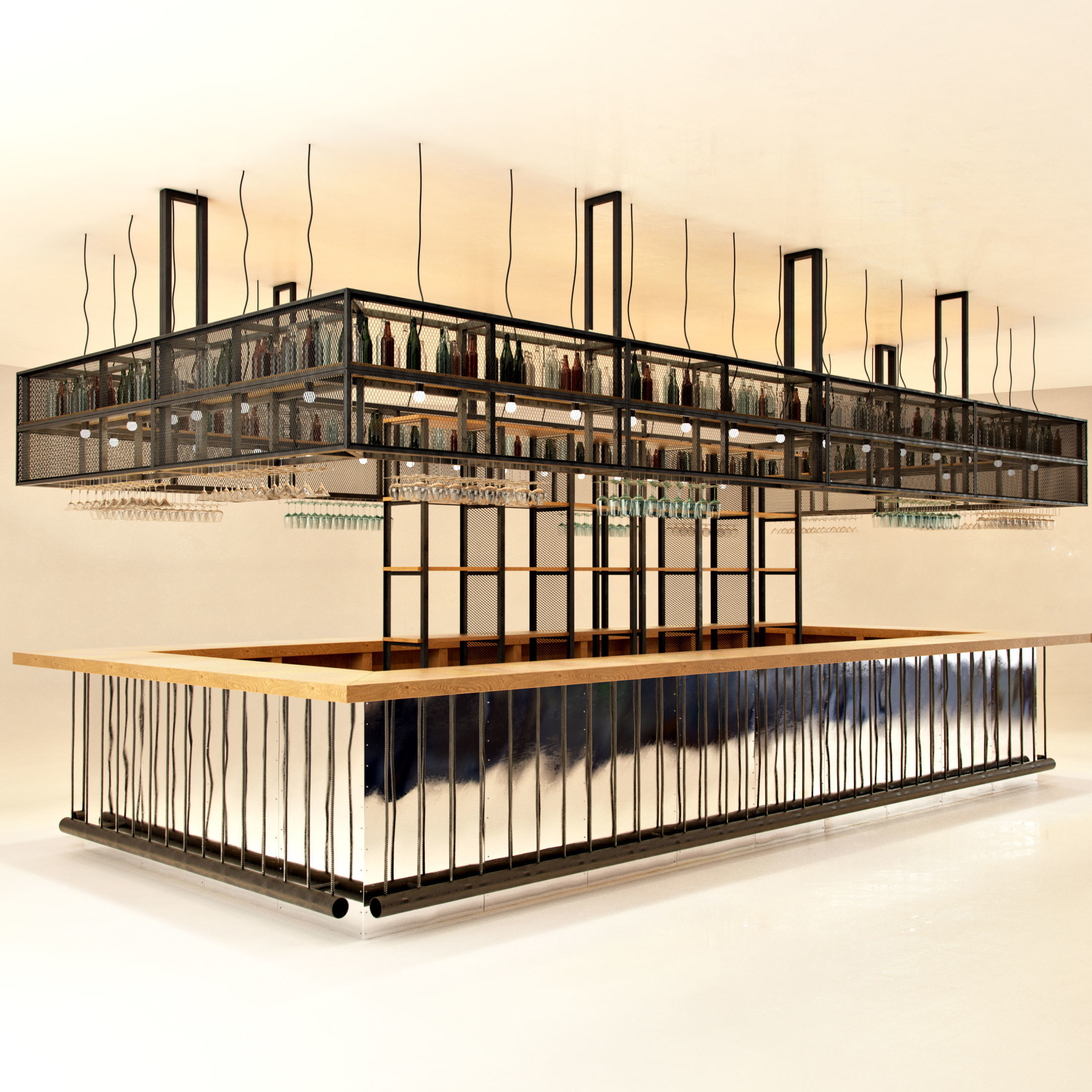 Bar type Island 3D model_4
