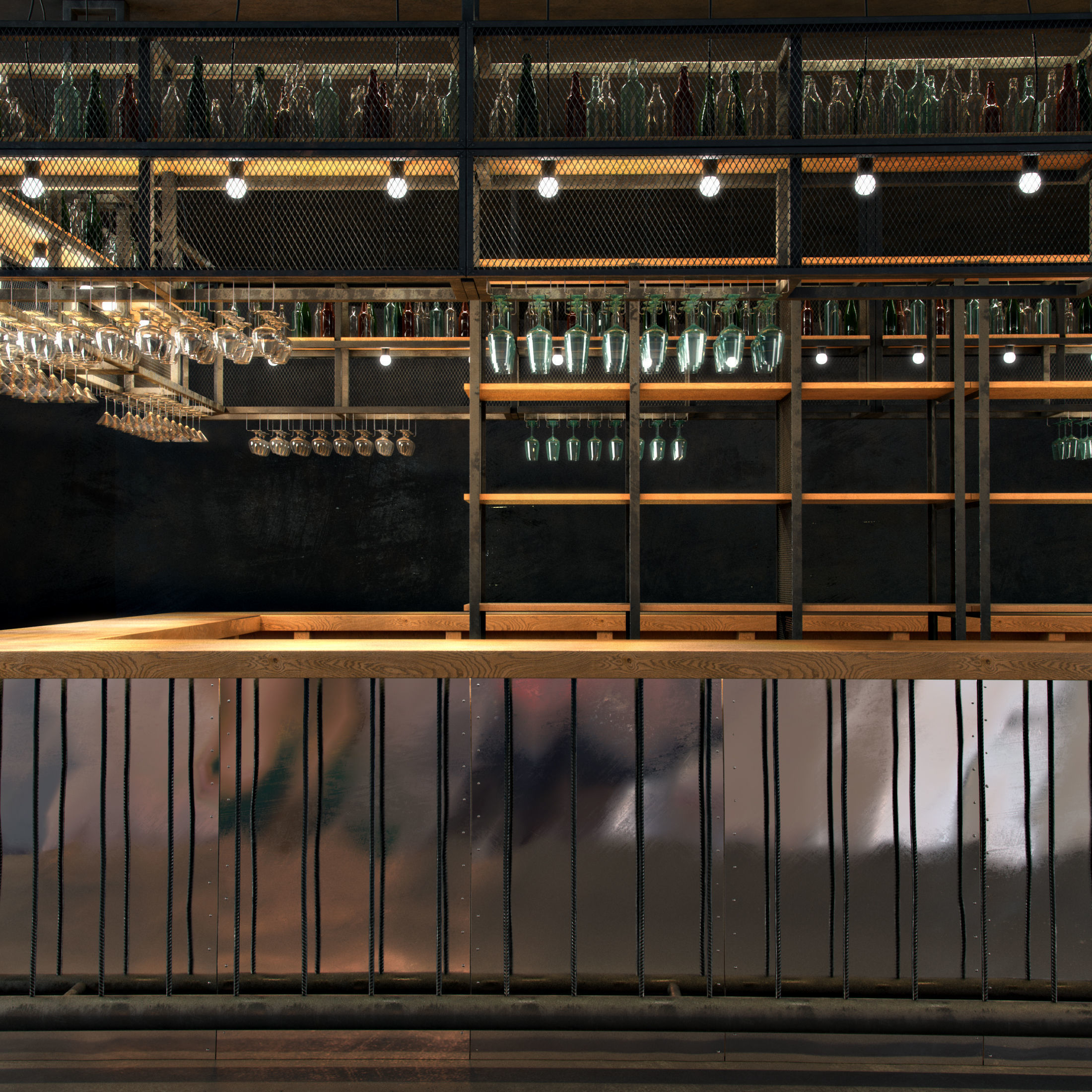Bar type Island 3D model_1