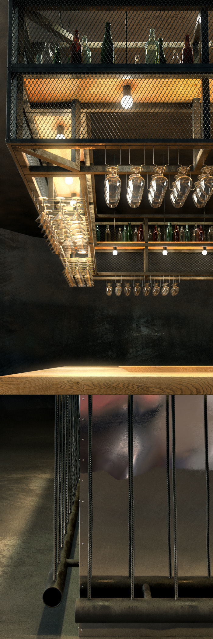 Bar type Island 3D model_3