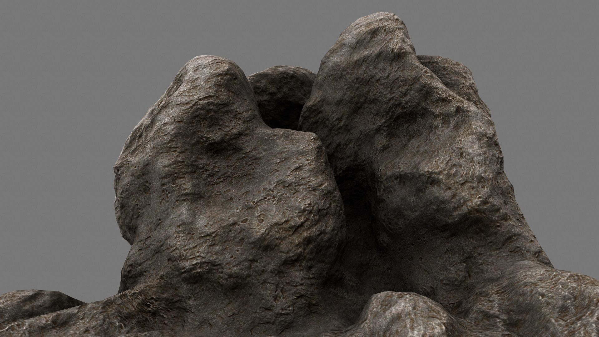 Rocks rock Low-poly 3D model_1