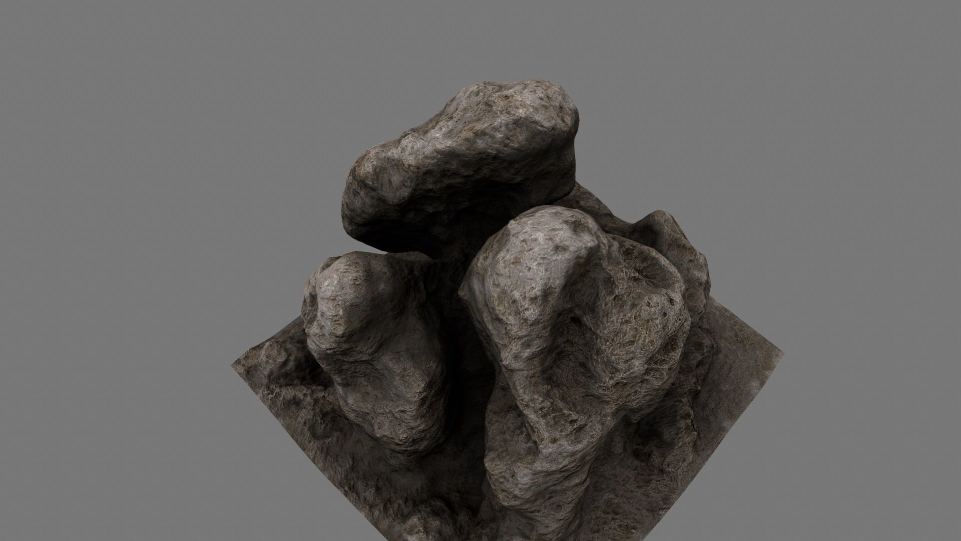 Rocks rock Low-poly 3D model_4