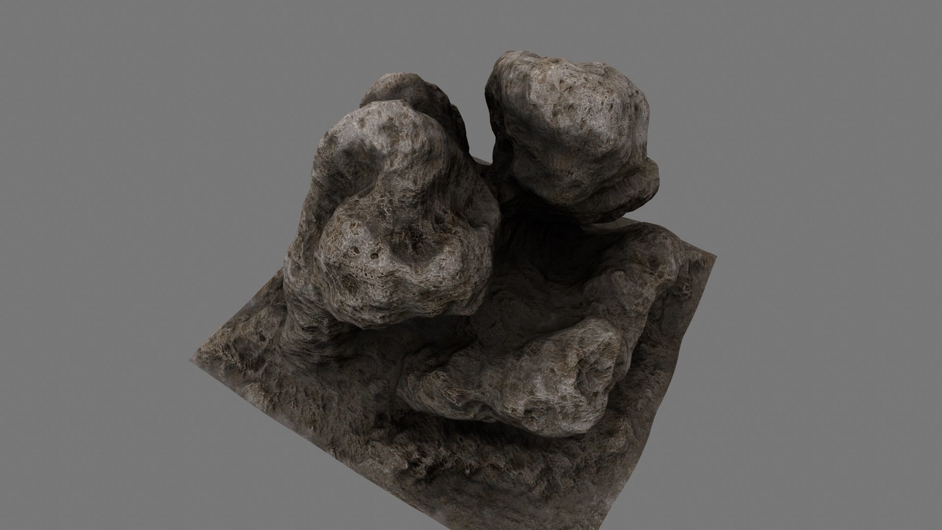 Rocks rock Low-poly 3D model_3