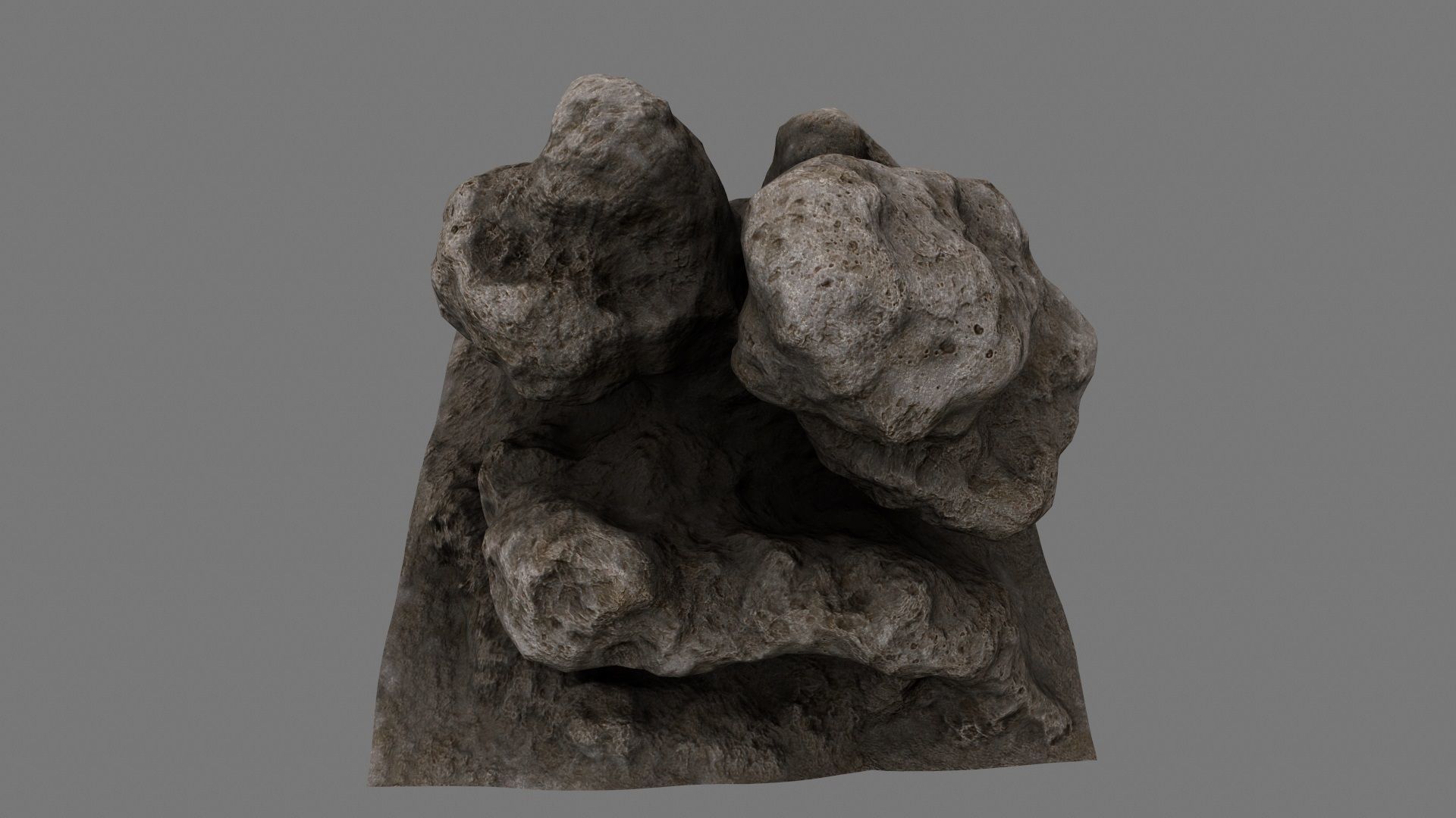 Rocks rock Low-poly 3D model_5