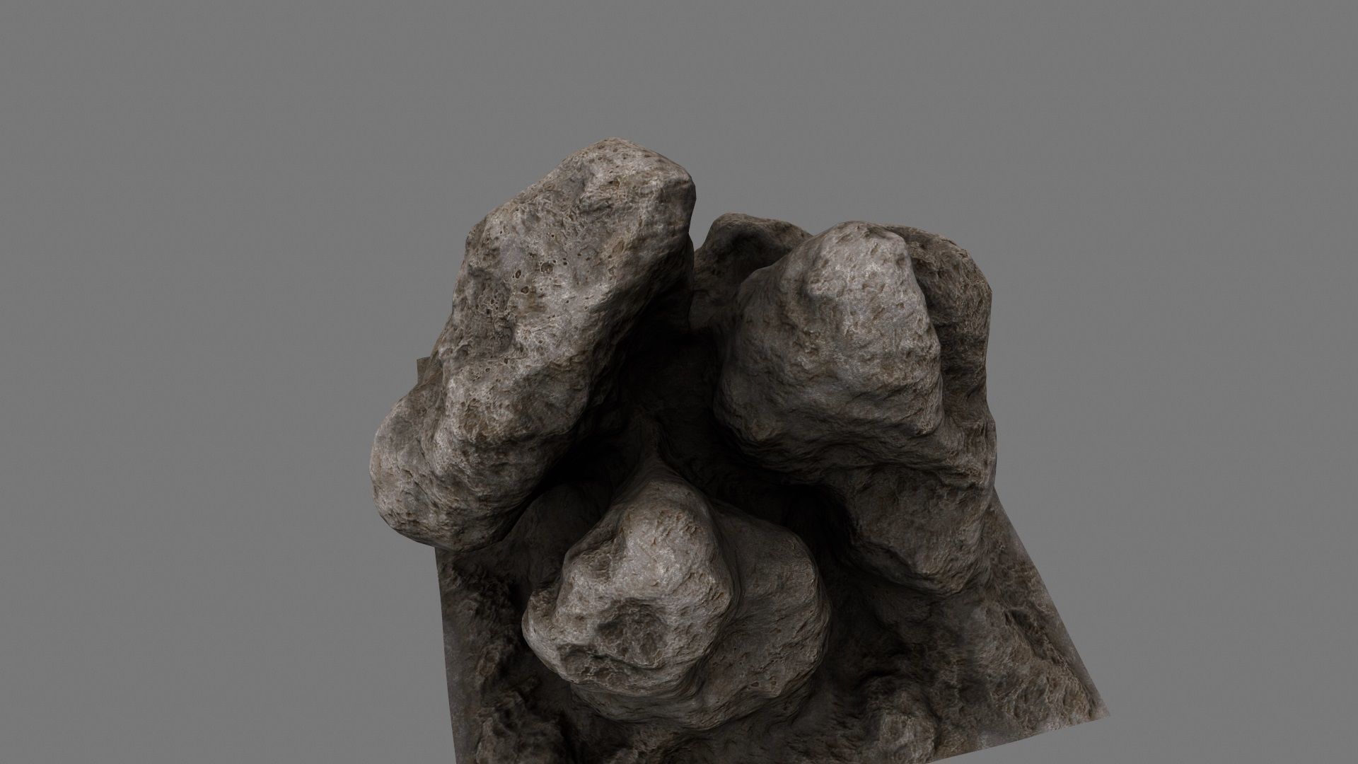 Rocks rock Low-poly 3D model_6