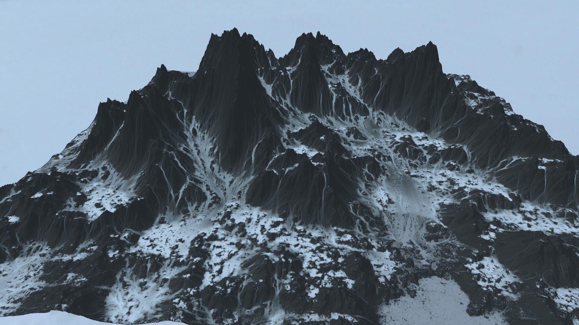 Snow Mountain Low-poly 3D model_13