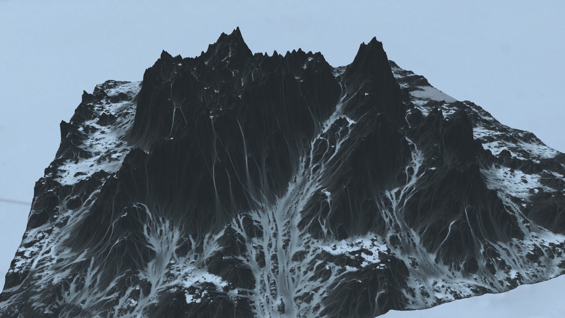 Snow Mountain Low-poly 3D model_15